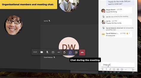 Chat and meetings .